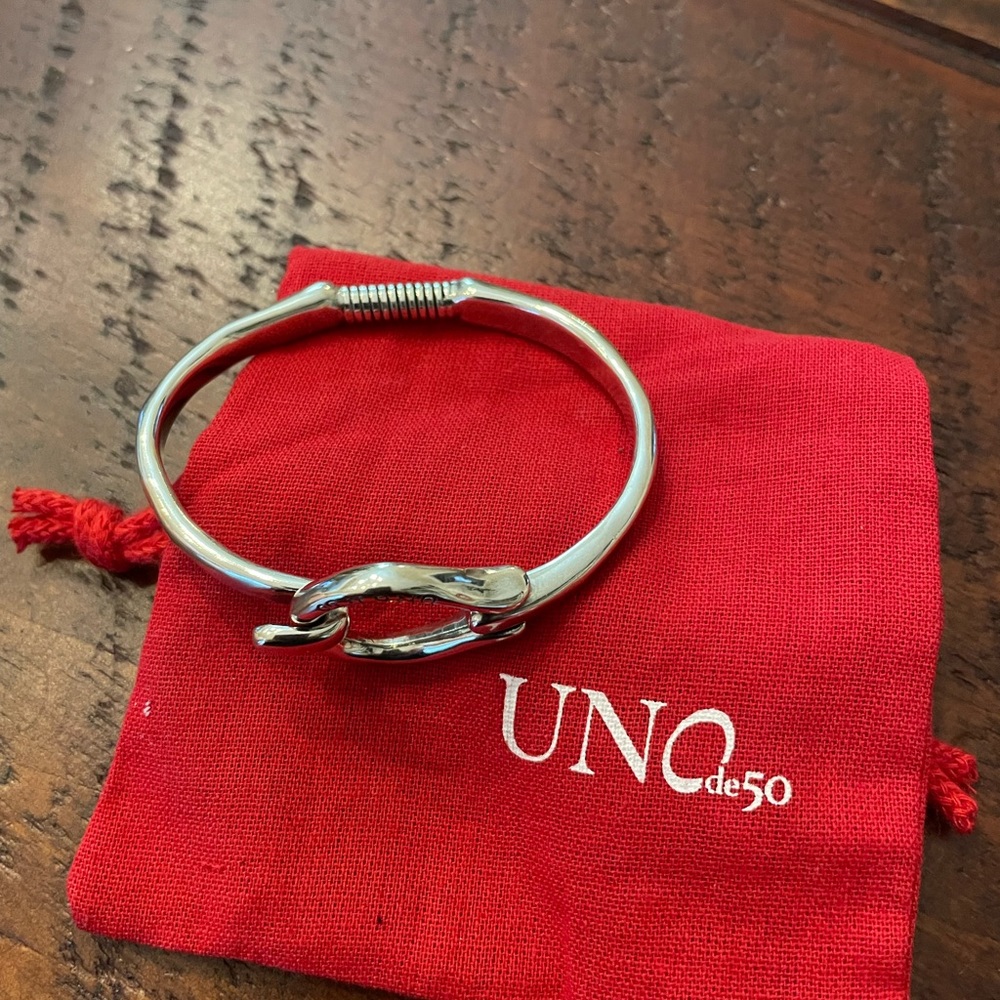 UNO de50 silver bracelet.  Size: small. Perfect condition (never worn).
